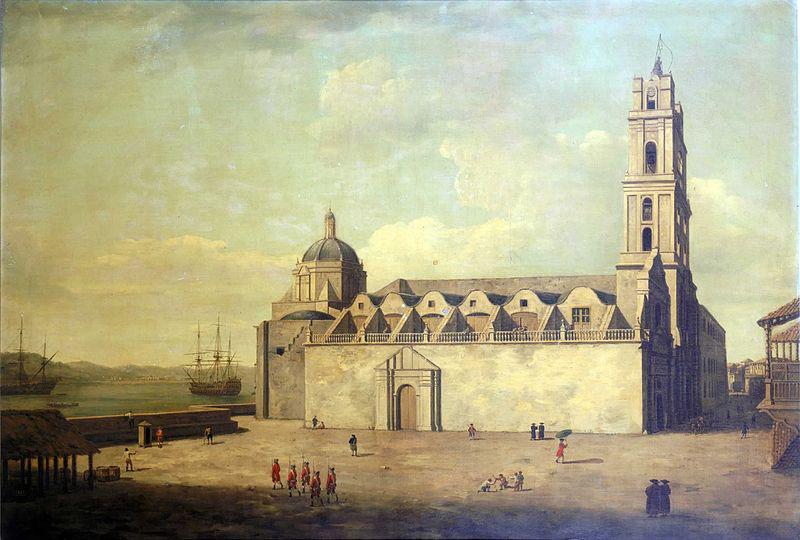 Dominic Serres The Cathedral at Havana, August-September 1762 Sweden oil painting art